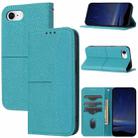 For iPhone SE 2024 Woven Texture Stitching Magnetic Leather Phone Case(Blue) - 1