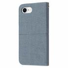 For iPhone SE 2024 Woven Texture Stitching Magnetic Leather Phone Case(Grey) - 3