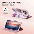 For iPhone 16 Plus Marble Bronzing Stitching Leather Phone Case(Rose Gold) - 2