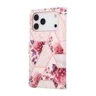 For iPhone 17 Pro Max Marble Bronzing Stitching Leather Phone Case(Rose Gold) - 3