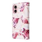 For iPhone 17 Marble Bronzing Stitching Leather Phone Case(Rose Gold) - 3
