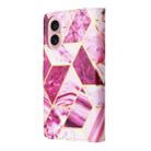 For iPhone 17 Marble Bronzing Stitching Leather Phone Case(Purple) - 3
