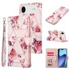For iPhone 17 Air Marble Bronzing Stitching Leather Phone Case(Rose Gold) - 1