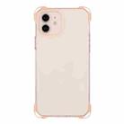 For iPhone 12 Four-corner Shockproof TPU Phone Case(Pink) - 1