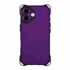 For iPhone 16 Plus Four-corner Shockproof TPU Phone Case(Purple) - 1