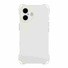 For iPhone 16 Plus Four-corner Shockproof TPU Phone Case(White) - 1