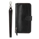 For iPhone 16 Pro Oil Skin Zipper Wallet Leather Phone Case(Black) - 2