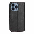 For iPhone 16 Pro Oil Skin Zipper Wallet Leather Phone Case(Black) - 3