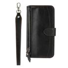 For iPhone 16 Oil Skin Zipper Wallet Leather Phone Case(Black) - 2