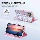 For iPhone 16 Bronzing Painting RFID Leather Case(Pansies) - 2