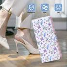 For iPhone 16 Bronzing Painting RFID Leather Case(Pansies) - 3