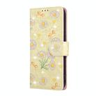 For iPhone 16e Bronzing Painting RFID Leather Case(Yellow Daisy) - 2