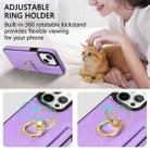 For iPhone XR Ring Card  Litchi Leather Back Phone Case(Purple) - 6