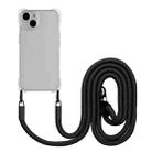 For iPhone 15 Plus Four-corner Shockproof TPU Phone Case with Lanyard(Transparent) - 1
