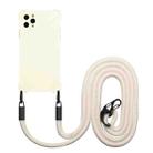 For iPhone 11 Pro Max Four-corner Shockproof TPU Phone Case with Lanyard(White) - 1