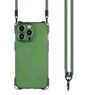 For iPhone 16 Pro Max Four-corner Shockproof TPU Phone Case with Lanyard(Green) - 2