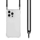 For iPhone 16 Pro Four-corner Shockproof TPU Phone Case with Lanyard(Transparent) - 2