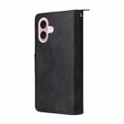 For iPhone 17 9 Card Slots Zipper Wallet Bag Leather Phone Case(Black) - 3