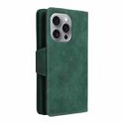 For iPhone 16 Pro Rivet Buckle 9 Cards Three Fold Leather Phone Case(Green) - 3