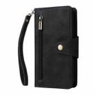 For iPhone 16e Rivet Buckle 9 Cards Three Fold Leather Phone Case(Black) - 2