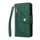 For iPhone 16e Rivet Buckle 9 Cards Three Fold Leather Phone Case(Green) - 2