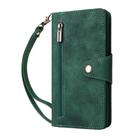 For iPhone 17 Rivet Buckle 9 Cards Three Fold Leather Phone Case(Green) - 2