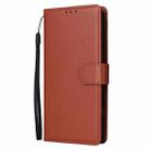 For iPhone 16 Plus Multifunctional Horizontal Flip Leather Phone Case with Three Card Slots(Brown) - 2