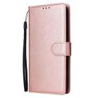 For iPhone 16 Plus Multifunctional Horizontal Flip Leather Phone Case with Three Card Slots(Rose Gold) - 2