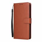 For iPhone 16 Pro Max Multifunctional Horizontal Flip Leather Phone Case with Three Card Slots(Brown) - 2