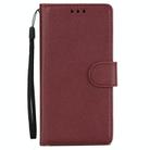 For iPhone 16e Multifunctional Horizontal Flip Leather Phone Case with Three Card Slots(Wine Red) - 2