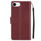 For iPhone 16e Multifunctional Horizontal Flip Leather Phone Case with Three Card Slots(Wine Red) - 3