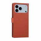 For iPhone 17 Pro Max 3-Card Slots Multifunctional Leather Phone Case(Brown) - 3