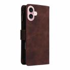 For iPhone 16 Crossbody Multi-card Slot Wallet Zipper Leather Phone Case(Coffee) - 3