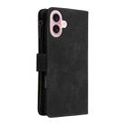 For iPhone 16 Crossbody Multi-card Slot Wallet Zipper Leather Phone Case(Black) - 3