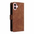 For iPhone 16 Crossbody Multi-card Slot Wallet Zipper Leather Phone Case(Brown) - 3