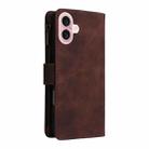 For iPhone 16 Plus Crossbody Multi-card Slot Wallet Zipper Leather Phone Case(Coffee) - 3