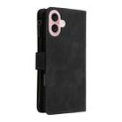 For iPhone 16 Plus Crossbody Multi-card Slot Wallet Zipper Leather Phone Case(Black) - 3