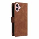 For iPhone 16 Plus Crossbody Multi-card Slot Wallet Zipper Leather Phone Case(Brown) - 3