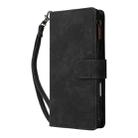 For iPhone 16 Pro Crossbody Multi-card Slot Wallet Zipper Leather Phone Case(Black) - 2