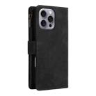 For iPhone 16 Pro Crossbody Multi-card Slot Wallet Zipper Leather Phone Case(Black) - 3