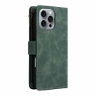 For iPhone 16 Pro Crossbody Multi-card Slot Wallet Zipper Leather Phone Case(Green) - 3