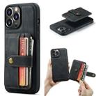 For iPhone 15 Pro Max JEEHOOD RFID Blocking Anti-Theft Magnetic PU Phone Case(Black) - 1