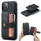 For iPhone 15 Plus JEEHOOD RFID Blocking Anti-Theft Magnetic PU Phone Case(Black) - 1