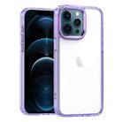 For iPhone 12 Pro Max High Translucency Acrylic Phone Case(Purple) - 1