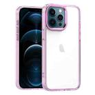 For iPhone 12 Pro Max High Translucency Acrylic Phone Case(Pink) - 1