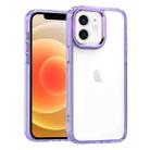 For iPhone 12 / 12 Pro High Translucency Acrylic Phone Case(Purple) - 1