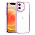 For iPhone 12 / 12 Pro High Translucency Acrylic Phone Case(Pink) - 1