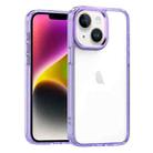 For iPhone 14 Plus High Translucency Acrylic Phone Case(Purple) - 1