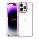 For iPhone 14 Pro High Translucency Acrylic Phone Case(Pink) - 1
