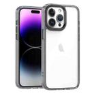 For iPhone 15 Pro High Translucency Acrylic Phone Case(Black) - 1